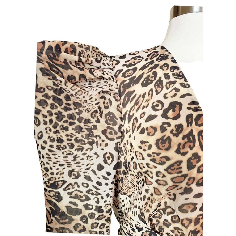 RONNY KOBO Bernadette Dress Animal Print Designer Airy Long Sleeves Maxi Medium - Picture 6 of 13